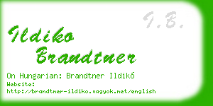 ildiko brandtner business card